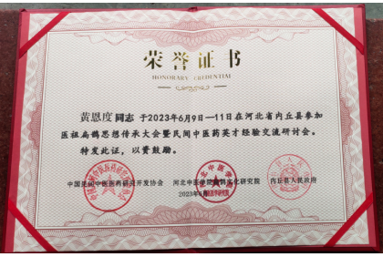 中国当代大国名医——黄恩度